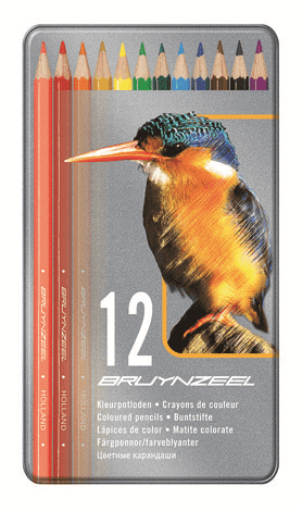 Набор цветных карандашей Kingfisher 12 цветов в металлической упаковке