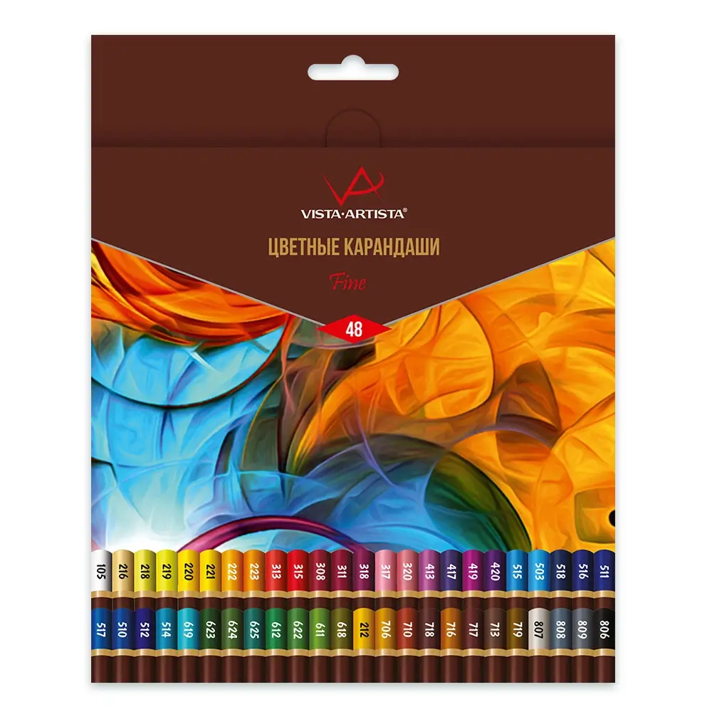 Набор цветных карандашей VISTA-ARTISTA Fine 48 цв. в картоне