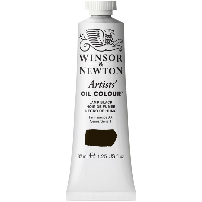 Краска масляная профессиональная Winsor&Newton "Artists' Oil", 37 мл сажа газовая