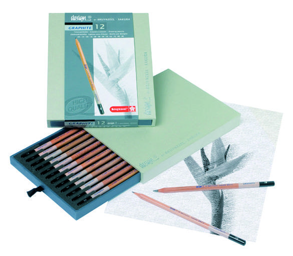 Набор чернографитных карандашей Design 12 штук в подарочной упаковке