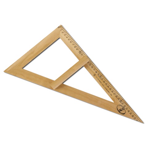 Треугольник для классной доски деревянный, 60х30х40 см, прямоугольный