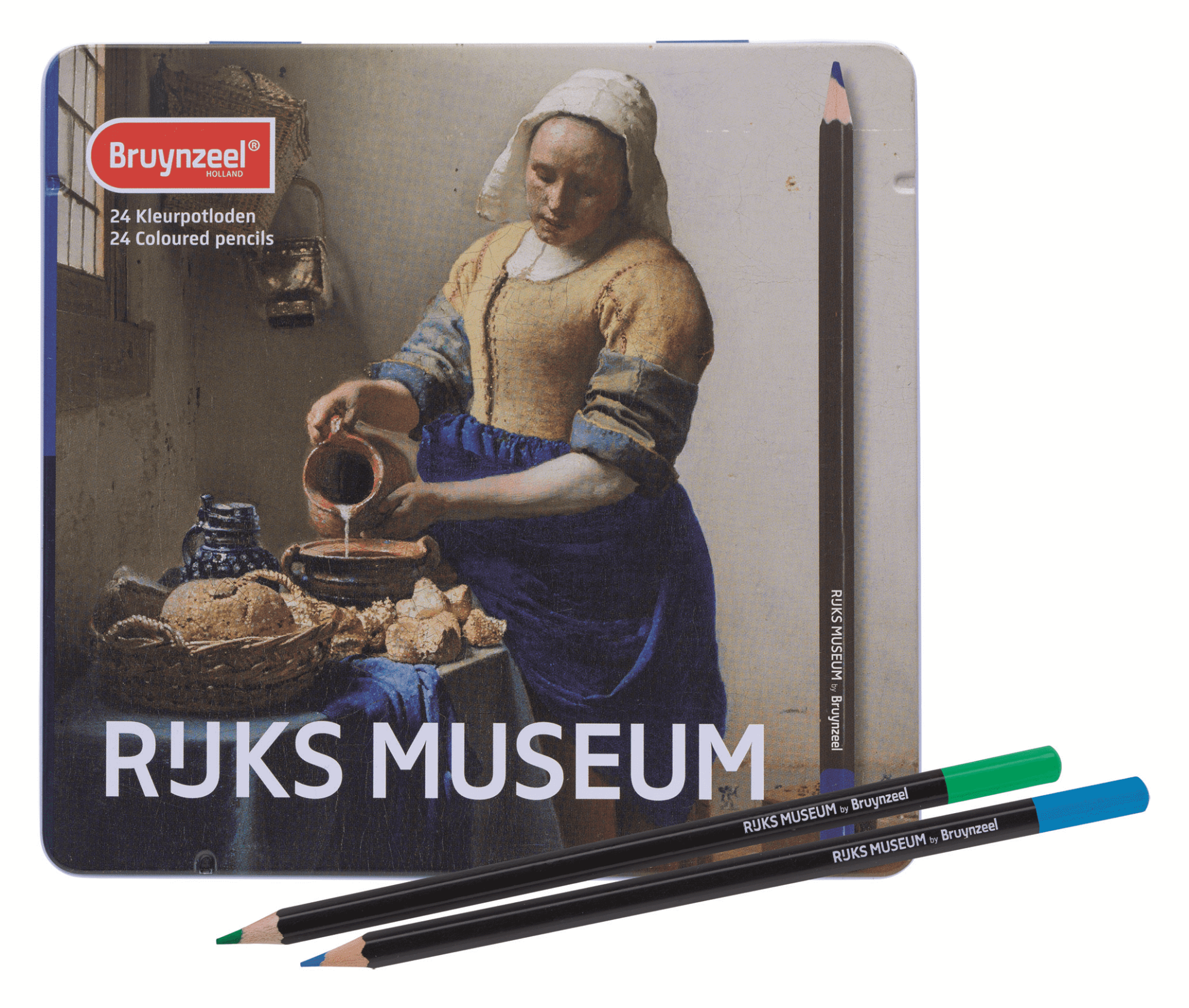 Набор цветных карандашей Rijksmuseum 'Молочница' Вермеер 24 цвета в металлической упаковке